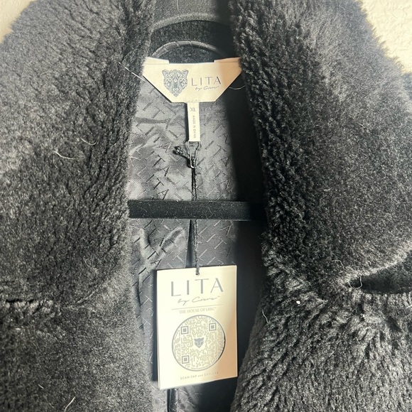 NWT Lita by Ciara Black Faux Fur Coat XL - Picture 2 of 4